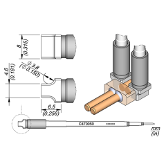 JBC C470050 Tip - Blade Cartridge Ø 3.8
