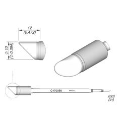 JBC C470056 Tip - Bevel Cartridge Ø 10