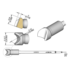 JBC C470073 Tip - Barrel Cartridge Ø10