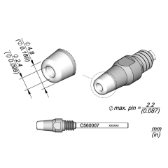 JBC C560-007 Desoldering Cartridge Ø 2.4