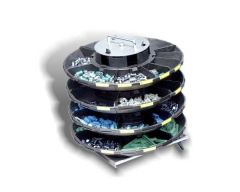 Carousel system 4 trays 450mm dia. ESD conductive