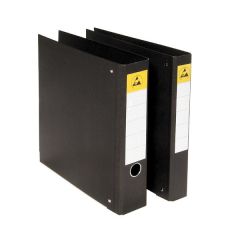 ESD Anti Static Ring binder A4 65mm 2 ring -black conductive per 5