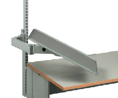 Swivel arm with tray - rubber 560x340mm