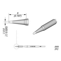 JBC C105106 Tip Cartridge Conical Ø 0.5mm 