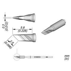 JBC C105212 Tip Cartridge Knife 2.5 x 0.3mm