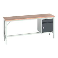 Bott Verso Framework Bench With 1 Drawer-Door Cabinet - Multiplex Worktop - 2000 x 600 (W x D mm)