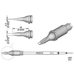 JBC R245018 Chisel Cartridge 2 x 0.5