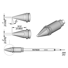 JBC R470020 Chisel Cartridge 2 x 1