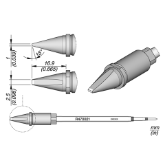 JBC R470021 Chisel Cartridge 2.5 x 1