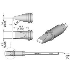 JBC R470025 Chisel Cartridge 7.5 x 1.8