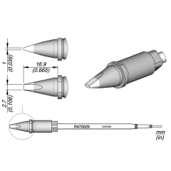 JBC R470029 Chisel Cartridge 2.7 x 1