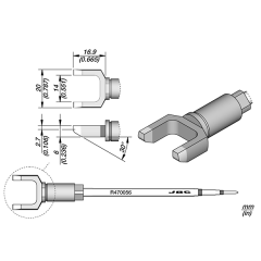 JBC R470056 Faston Terminal Cartridge 20mm