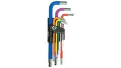 CK Tools Ball-ended Coloured Hexagon Key Set of 9 Metric