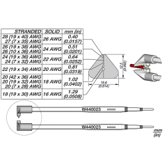 JBC W440023 Cartridge AWG 26 to 16