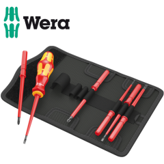 Wera 05003470001 Kraftform Kompakt VDE 60i/7 7-Piece Bit Holder & Blades Set