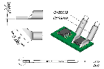 JBC C120-010 Tip cartridge dual in line IC 6mm (each left-hand)