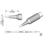 JBC C210013 Tip Cartridge Conical 0.5mm