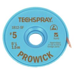 Techspray 1812-5F Pro Wick Desoldering Braid - Brown 1.5m x 3.3mm 