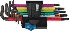 Wera 967/9 TX Multicolour HF 1 L-key Set With Holding Function, 9 Pieces - 05024179001