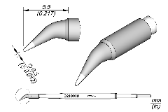 JBC C210010 Conical Bent Tip Cartridge 0.3mm
