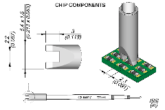 JBC C245017 Tip Cartridge Chip 2.2mm