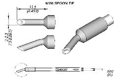 JBC C245067 Tip Cartridge Mini Spoon 2.3mm