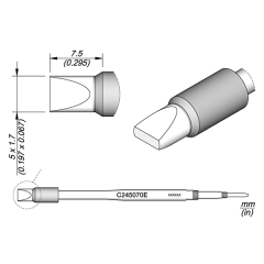 JBC C245070E Chisel Cartridge 5x1.7mm