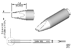 JBC C245-155E Tip Cartridge Chisel 2.4 x 0.8mm 