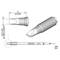 JBC C245161E Cartridge Chisel 3.2 x 0.8