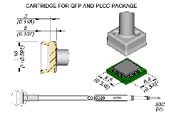JBC C245223 Tip Cartridge QFP & PLCC 8.5x8.5mm 