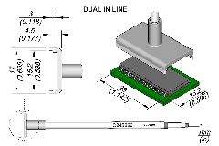 JBC C245226 Tip Cartridge Dual in Line 15.2x29mm 
