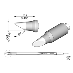 JBC C245354E Cartridge Bevel Ø 3.5 L