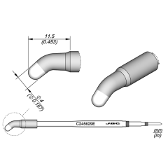 JBC C245629E Conical Bent 4mm