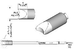 JBC C245662 Tip Cartridge Round Connector R 4.5 mm