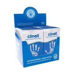 Clinell Antimicrobial Hand Wipes - Pack of 100