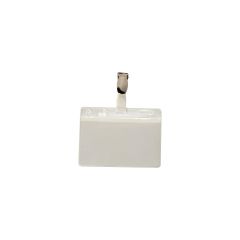 ESD Badge holder PVC IDP-STAT Clear dissipative, clip holder pkt 10