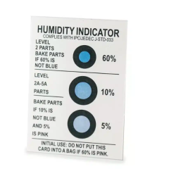 Standard Cobalt Humidity Indicator Cards 3 Spot 
