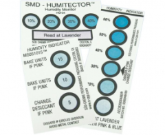 Humidity indicator cards - Standard Cobalt - 3 spot 5-10-60% - Tin of 125