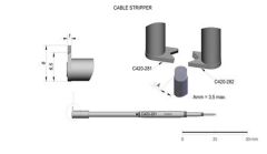 C420-281 Tip cartridge cable stripper 3.5 max dia bottom blade