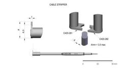 C420-282 Tip cartridge cable stripper 3.5 max dia Top blade