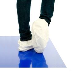 Disposable Microporous Overshoes - White Shoe Covers Pk 50