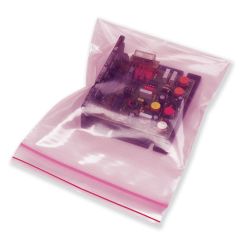 Pink ESD anti-static zipper bags 100 x 155mm (4 x 6") per 100