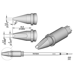 JBC R470044 Grooved Chisel Cartridge 4 x 1.8