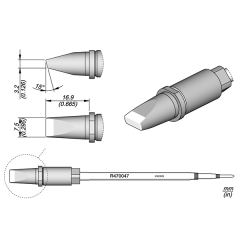 JBC R470047 Chisel Cartridge 7.5 x 3.2