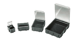 Component box 68x57x15mm clear lid pkt 10