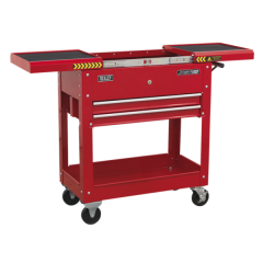 mobile tools and parts trolley red