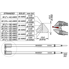 JBC W440021 Cartridge AWG 36 to 22