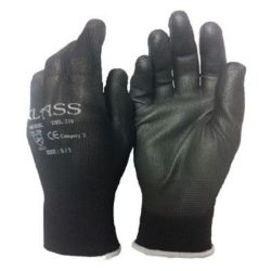 PU Coated Palm on Polyester Liner Klass Work Gloves