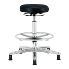 ESD/Antistatic Vinyl High Stool With Footring - Cleanroom