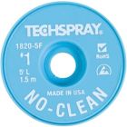 Techspray 1820-5F No Clean Wick Rosin Free Desoldering Braid - White 1.5m x 0.9mm 